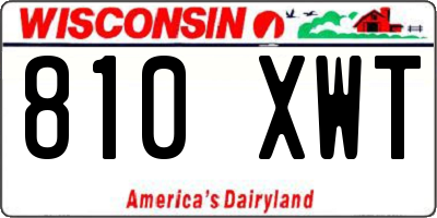 WI license plate 810XWT