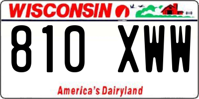 WI license plate 810XWW