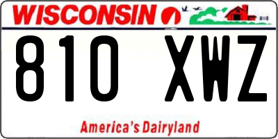 WI license plate 810XWZ