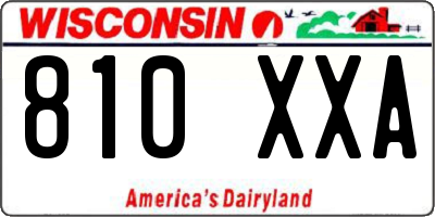 WI license plate 810XXA