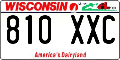 WI license plate 810XXC