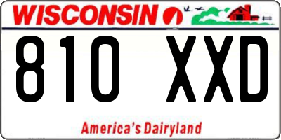 WI license plate 810XXD