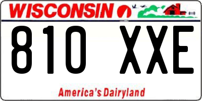 WI license plate 810XXE