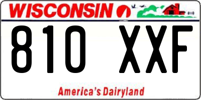 WI license plate 810XXF
