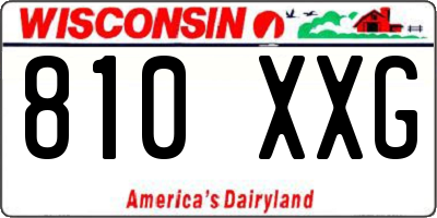 WI license plate 810XXG