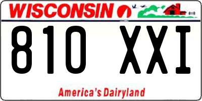 WI license plate 810XXI