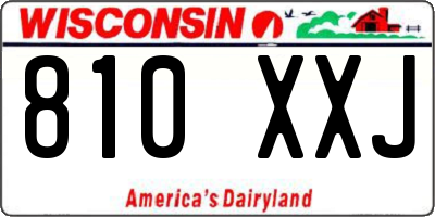 WI license plate 810XXJ