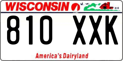 WI license plate 810XXK