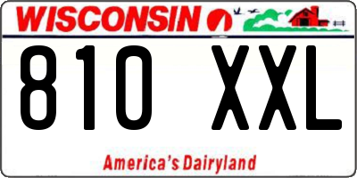 WI license plate 810XXL
