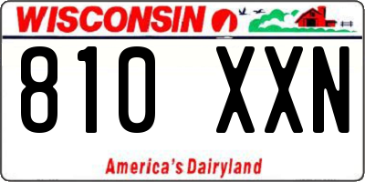 WI license plate 810XXN
