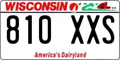 WI license plate 810XXS