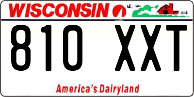 WI license plate 810XXT