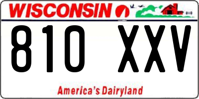WI license plate 810XXV