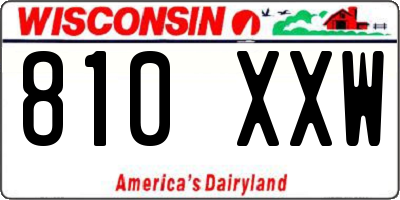 WI license plate 810XXW