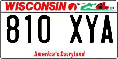 WI license plate 810XYA