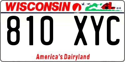 WI license plate 810XYC