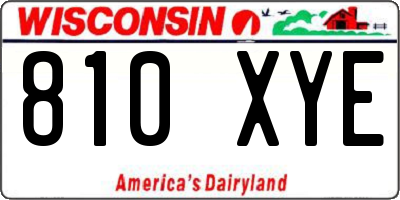 WI license plate 810XYE