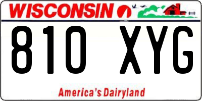 WI license plate 810XYG
