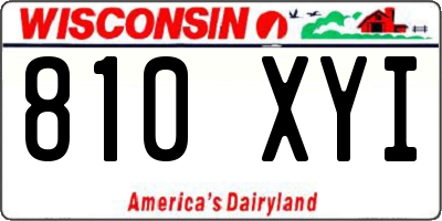 WI license plate 810XYI