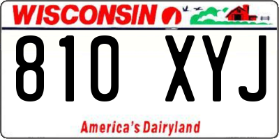 WI license plate 810XYJ