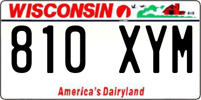 WI license plate 810XYM