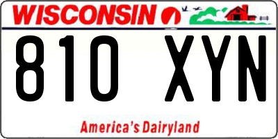 WI license plate 810XYN