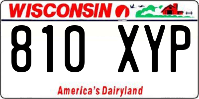 WI license plate 810XYP