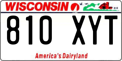 WI license plate 810XYT