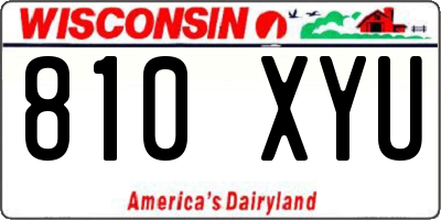WI license plate 810XYU