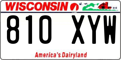 WI license plate 810XYW