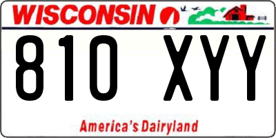 WI license plate 810XYY