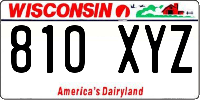WI license plate 810XYZ