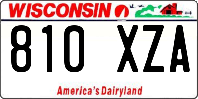 WI license plate 810XZA