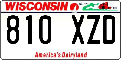 WI license plate 810XZD