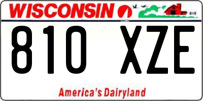 WI license plate 810XZE