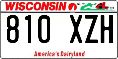 WI license plate 810XZH