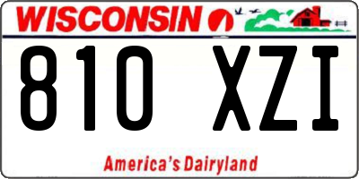WI license plate 810XZI