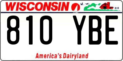 WI license plate 810YBE