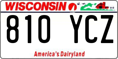 WI license plate 810YCZ