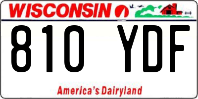 WI license plate 810YDF