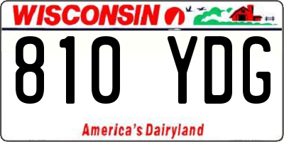 WI license plate 810YDG