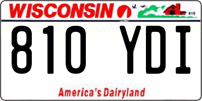 WI license plate 810YDI