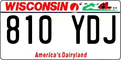 WI license plate 810YDJ