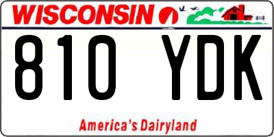 WI license plate 810YDK
