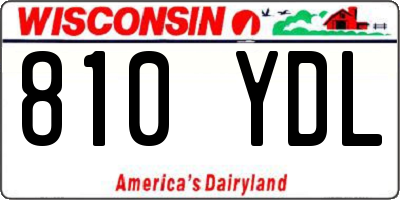 WI license plate 810YDL