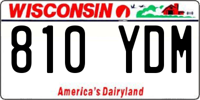 WI license plate 810YDM