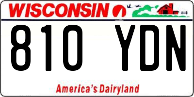 WI license plate 810YDN