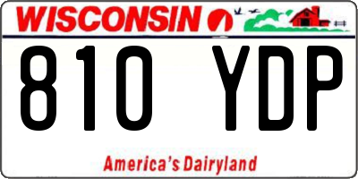 WI license plate 810YDP