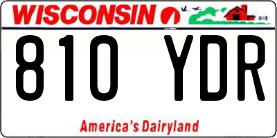 WI license plate 810YDR