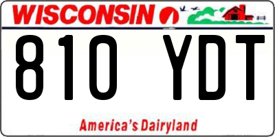 WI license plate 810YDT
